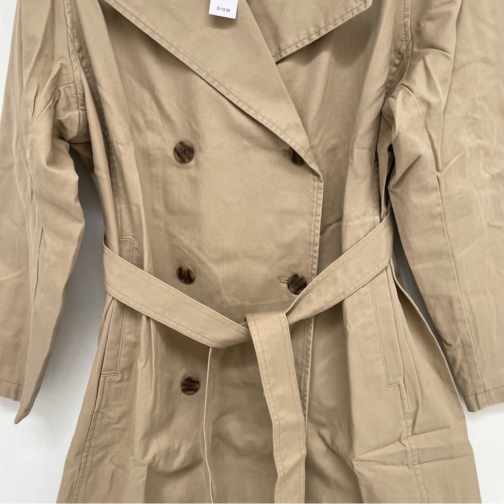 GAP Women's Beige Rain Trench Coat NWT Original Packaging - Picture 7 of 15